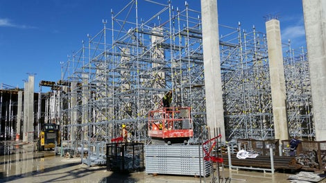 PERI UP Shoring Towers are fast to assemble and can be moved without a crane