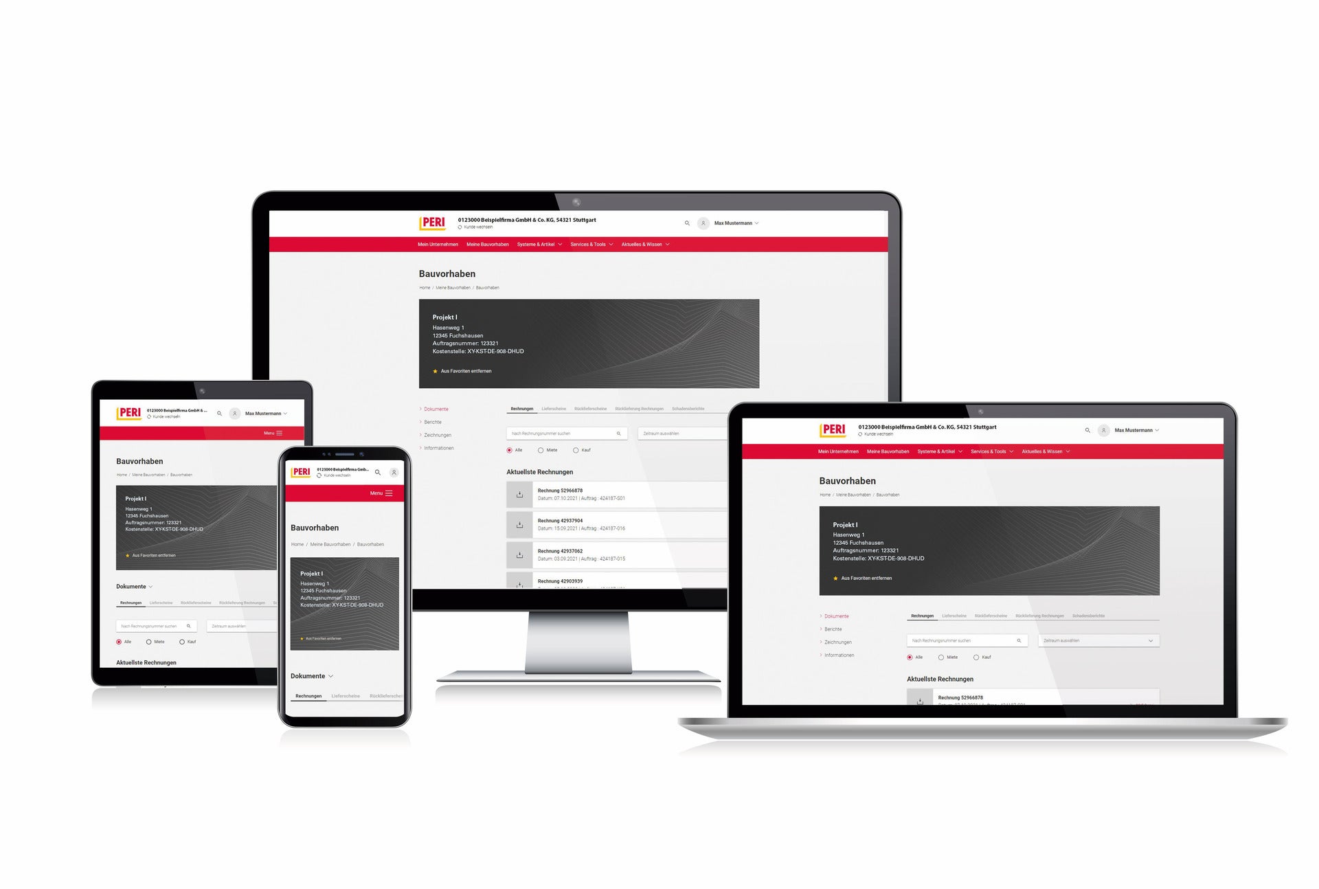 Grazie al portale online, i clienti PERI hanno accesso ai dati importanti dei loro cantieri PERI. Inoltre, possono consultare informazioni complete su prodotti e articoli.