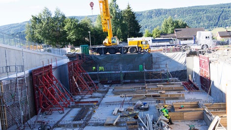 PERI har levert utstyr til Rosenlund-kvartalet på Lillehammer. 