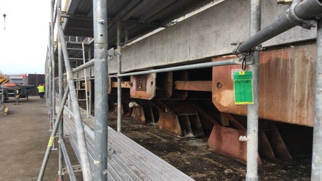 Изграждане на кесони, Терминал 2А, порт Бургас