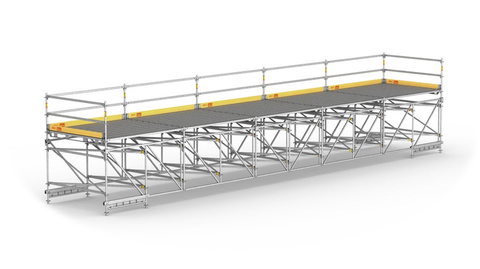 Do wykonywania wielkopowierzchniowych platform roboczych i tymczasowych kładek dla pieszych