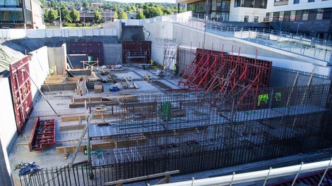 PERI har levert utstyr til Rosenlund-kvartalet på Lillehammer. 