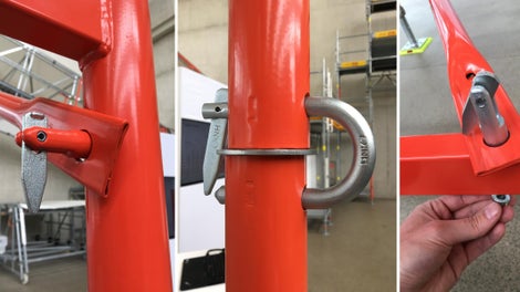 Features that set it apart from conventional systems include replacing standard bolts with gravity locks and double pins, resulting in less parts and pieces needed overall.