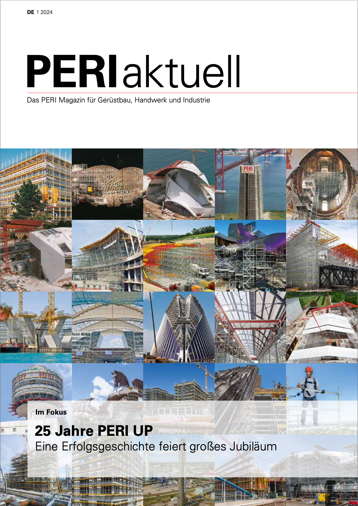 Cover zur Ausgabe 01-2024 des Magazins PERI aktuell