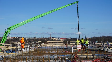 Gjutning av valv på plan 14