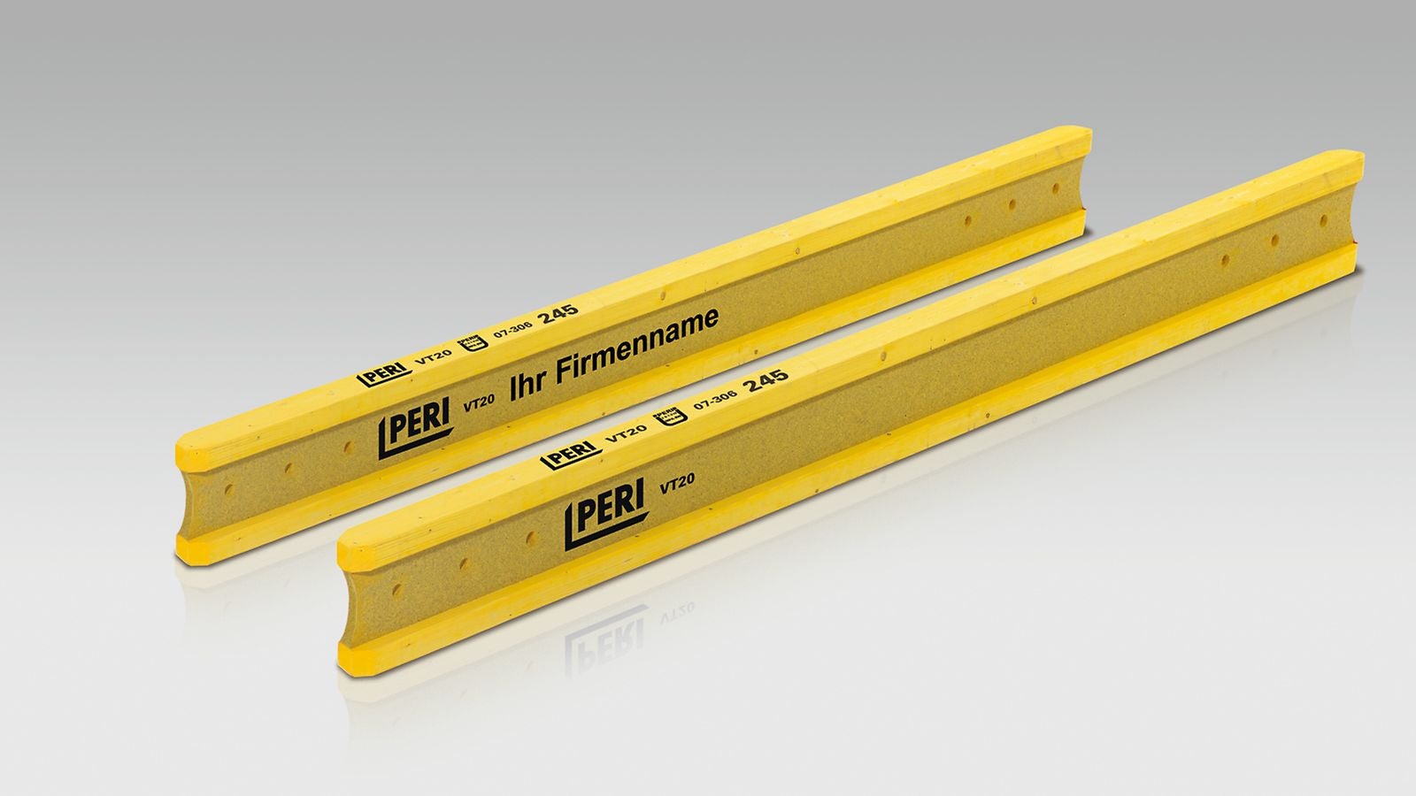The PERI timber formwork beam VT 20 Alpha is the cost-effective, 20 cm high full-wall girder with high-quality Nordic belted timber.