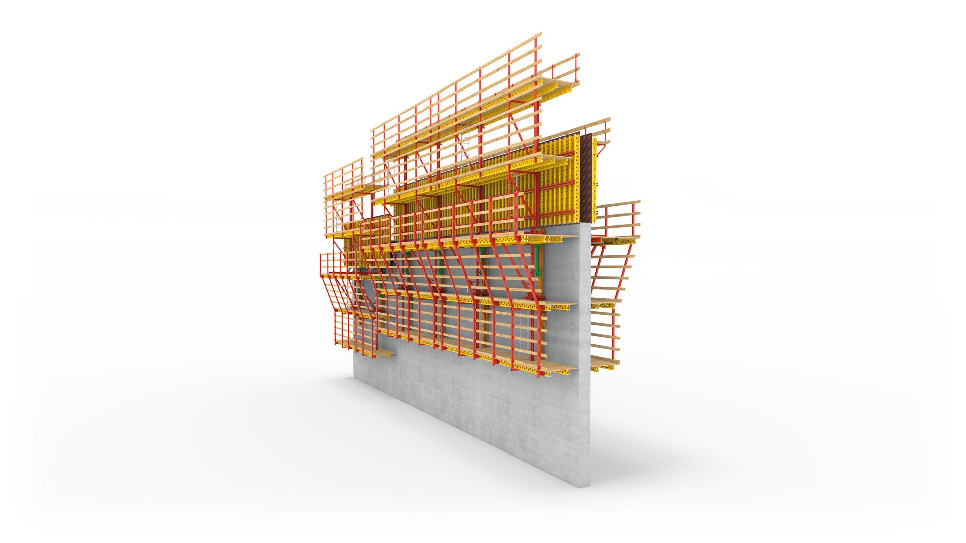 Die ACS ist ein hydraulisch betriebenes Klettersystem mit Arbeitsbühnen, die für hohe Lasten ausgelegt sind<br/>