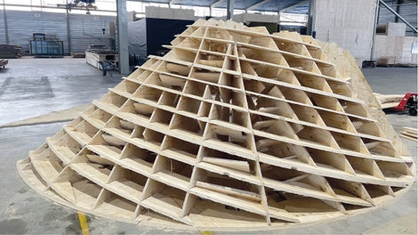 Estructura de soporte del encofrado especial<br/>(Foto: PERI SE)