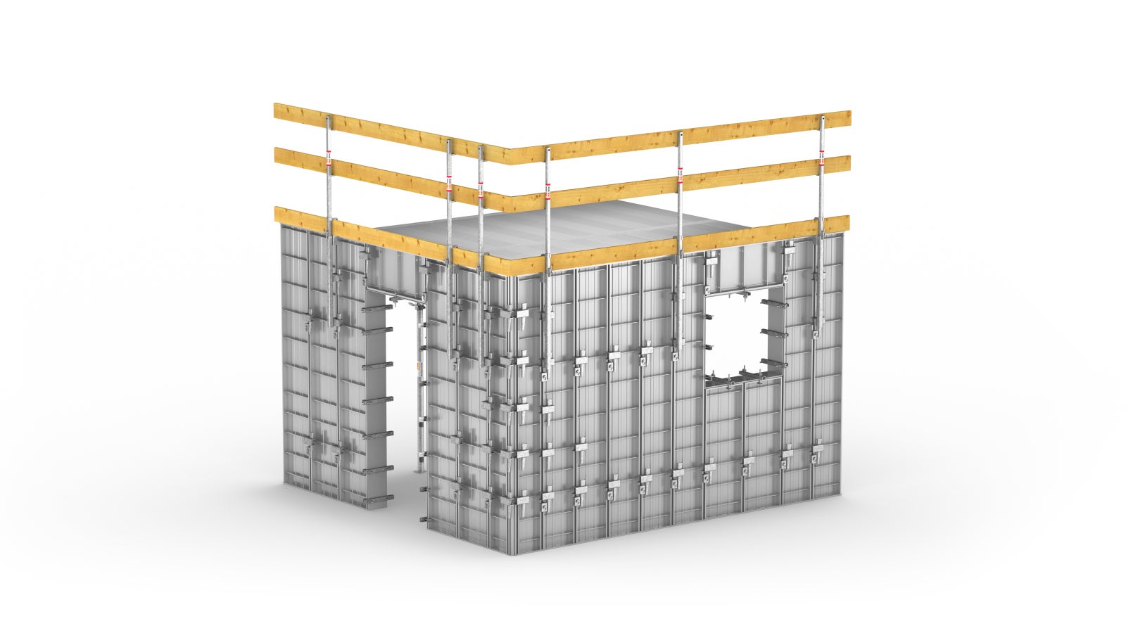 Quick and efficient forming of repeat building structures in social residential construction