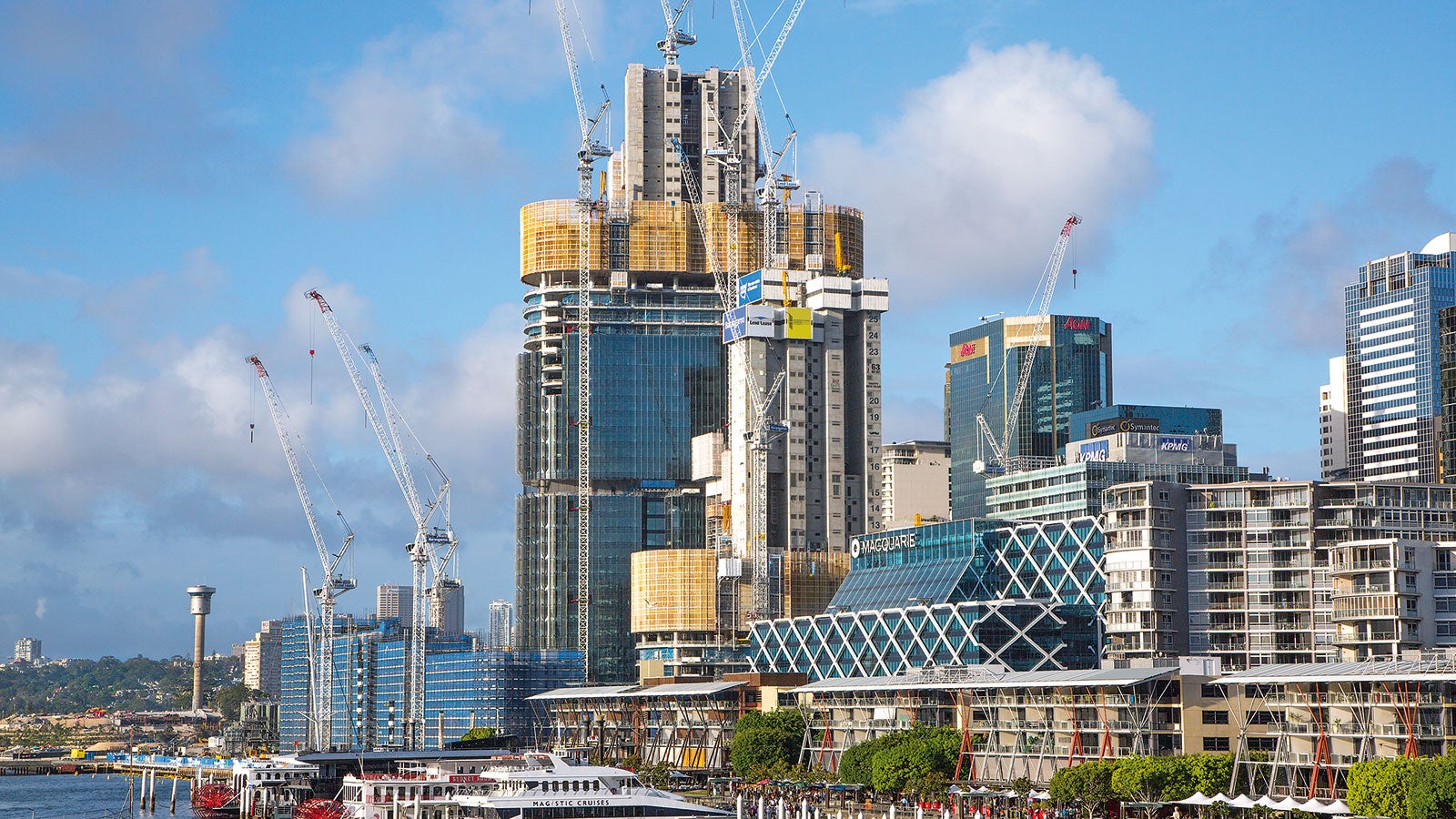The three ITS high-rise towers for the centre of the ambitious Barangaroo South project in the Sydney harbour area.