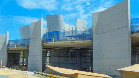 South external walls looking into Scoop 