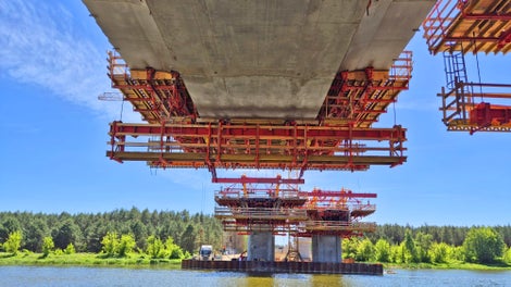 Wózki VBC PERI na budowie obiektu MS-5, droga ekspresowa S19, odcinek S19 Malewice Chlebczyn.